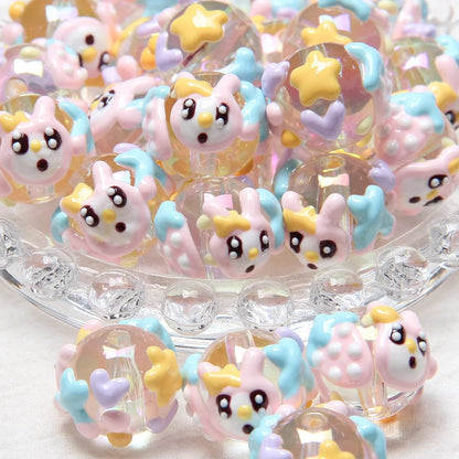 Hand-painted Beads Cartoon Duck Chick Beads Loose Beads