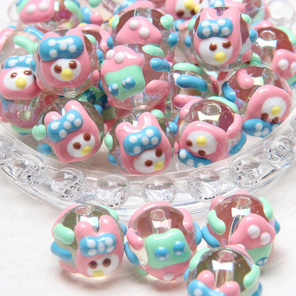 Hand-painted Beads Cartoon Duck Chick Beads Loose Beads