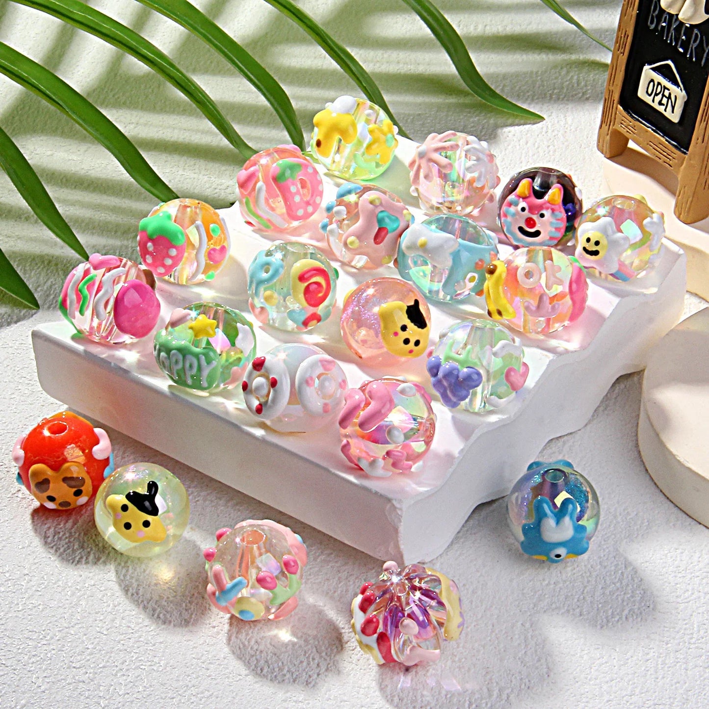 Heavy Oil Fruit Hand-painted Acrylic Beads