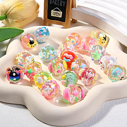 Heavy Oil Fruit Hand-painted Acrylic Beads