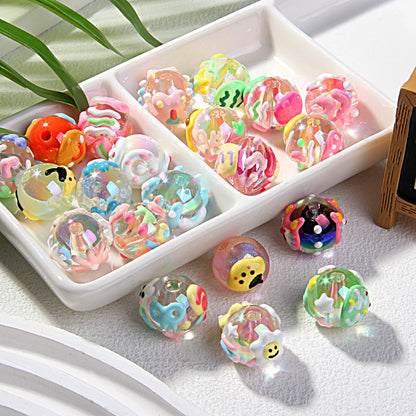 Heavy Oil Fruit Hand-painted Acrylic Beads