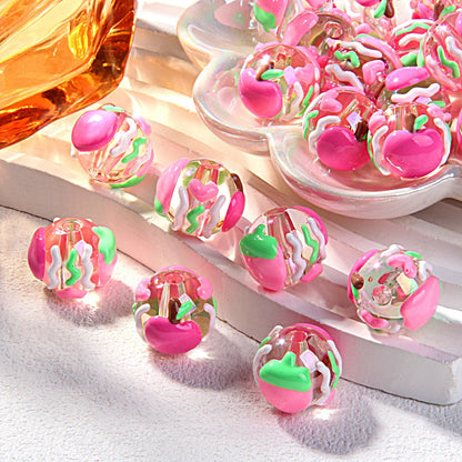 Heavy Oil Fruit Hand-painted Acrylic Beads