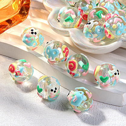 Heavy Oil Fruit Hand-painted Acrylic Beads