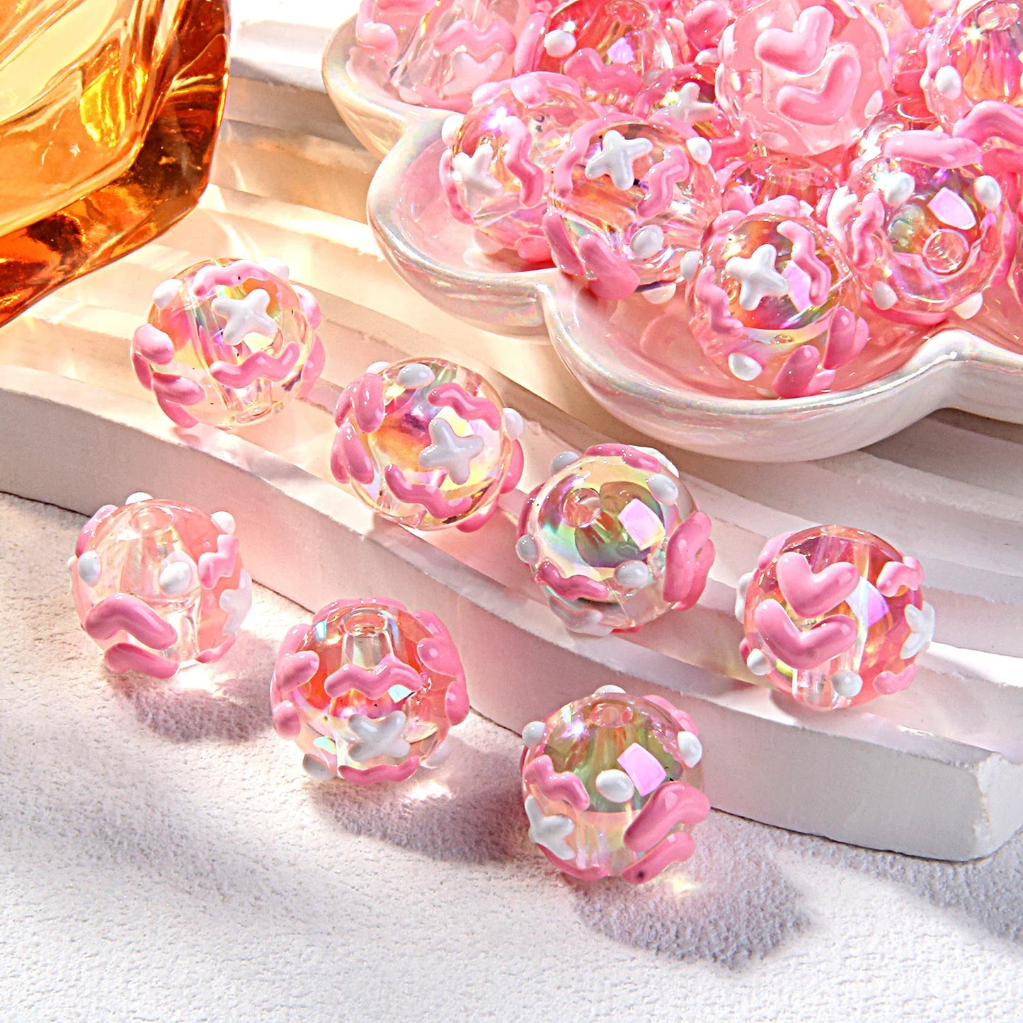 Heavy Oil Fruit Hand-painted Acrylic Beads