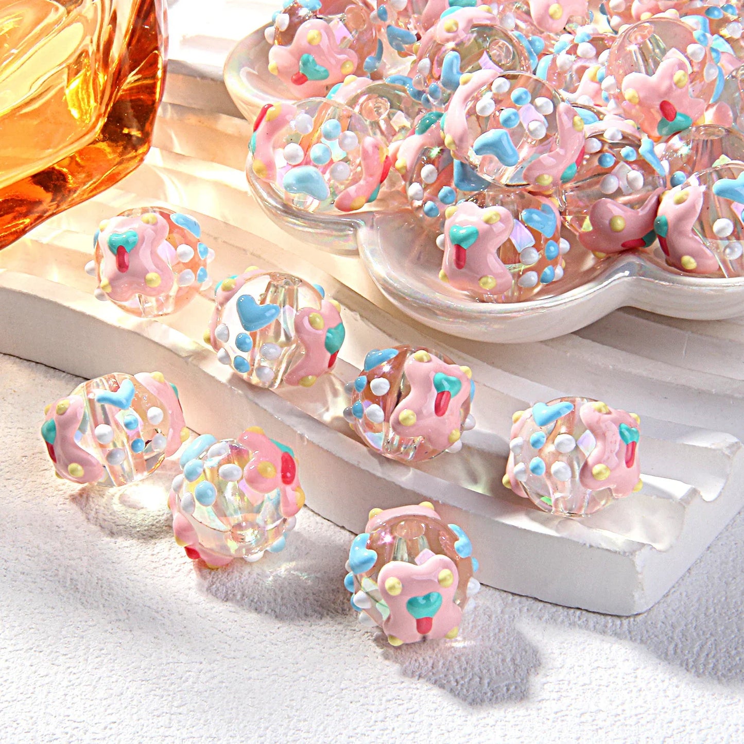 Heavy Oil Fruit Hand-painted Acrylic Beads