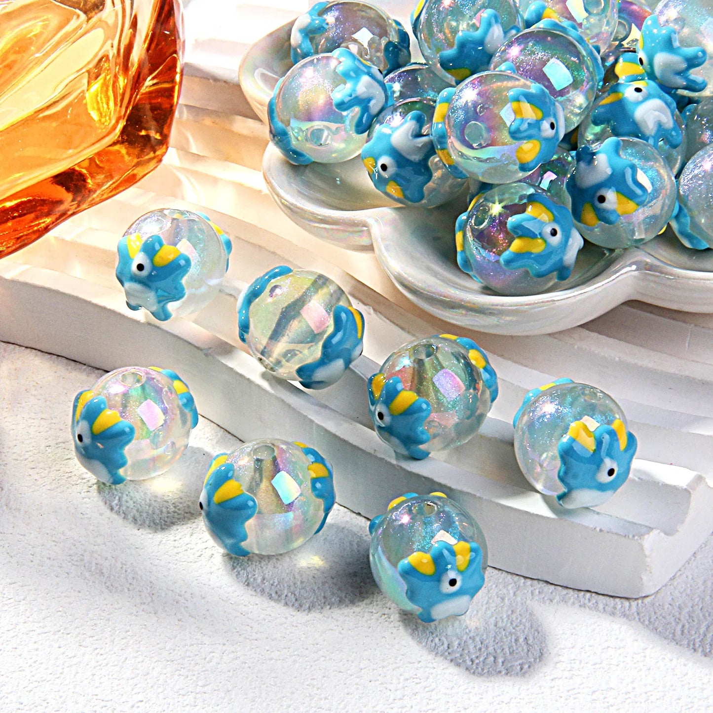 Heavy Oil Fruit Hand-painted Acrylic Beads