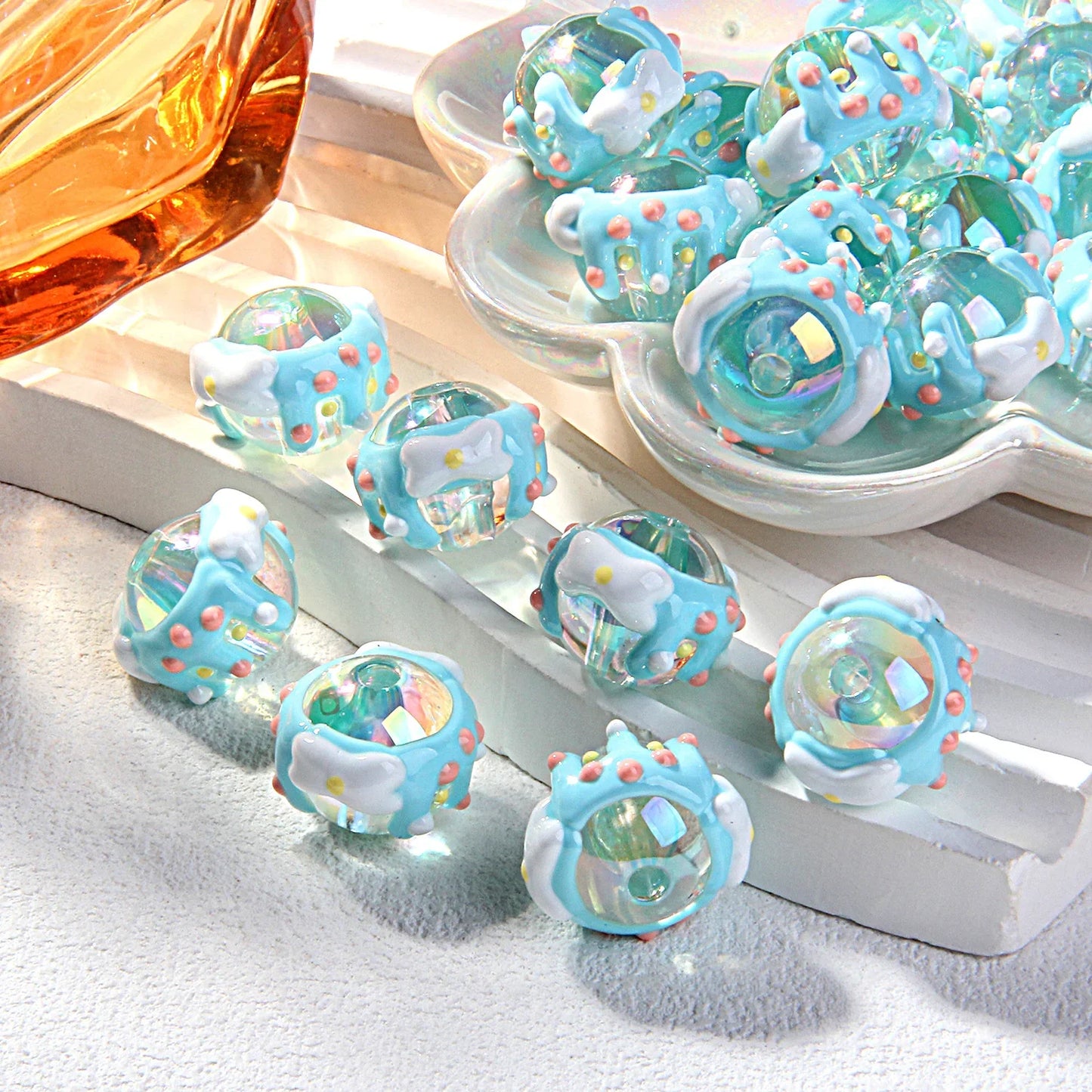 Heavy Oil Fruit Hand-painted Acrylic Beads