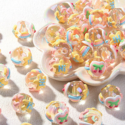 Heavy Oil Fruit Hand-painted Acrylic Beads