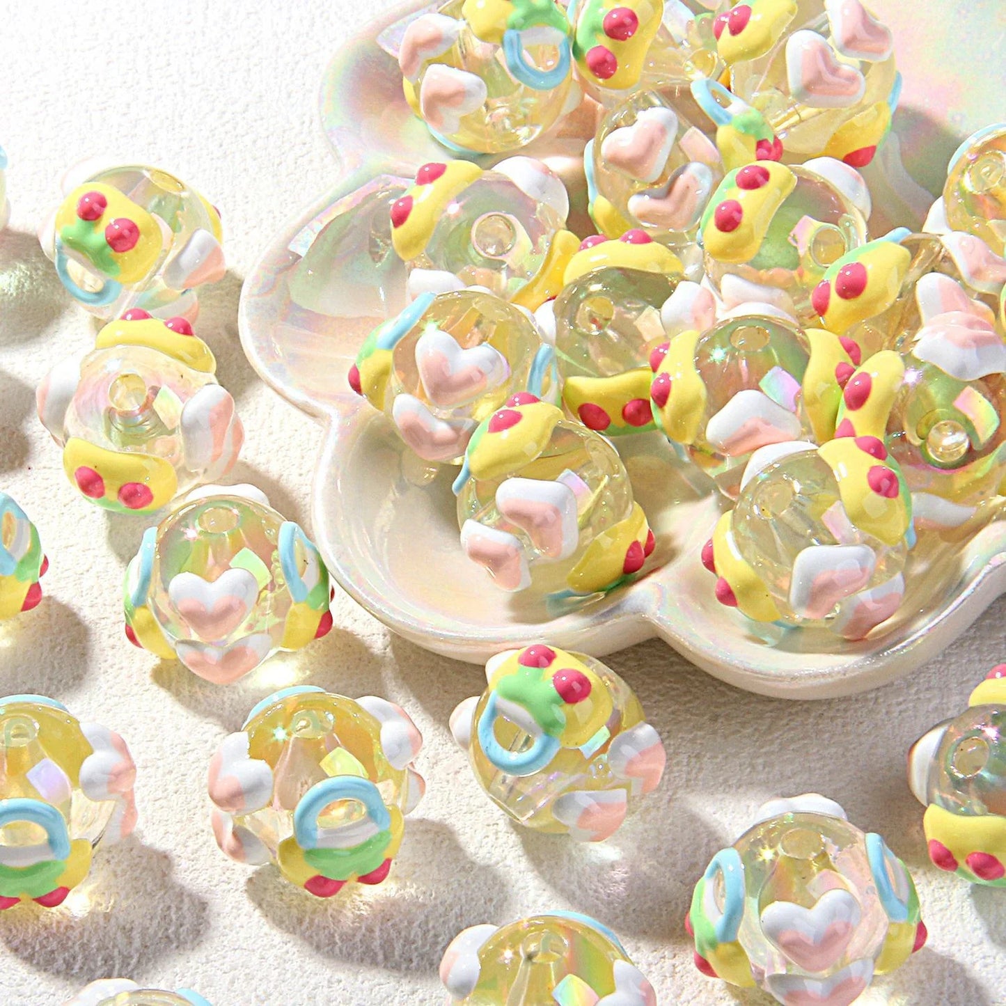 Heavy Oil Fruit Hand-painted Acrylic Beads