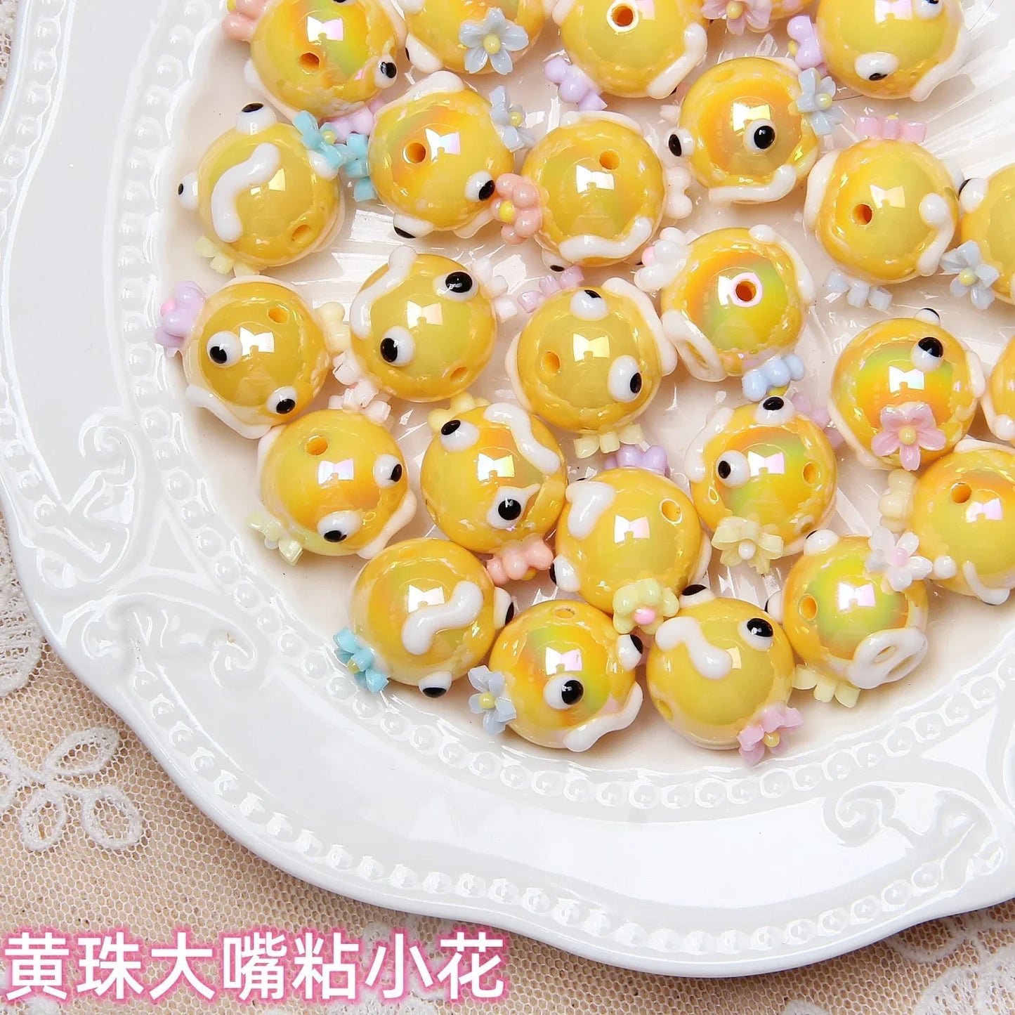 Hand Painted Beads Halloween and Christmas Acrylic Beads