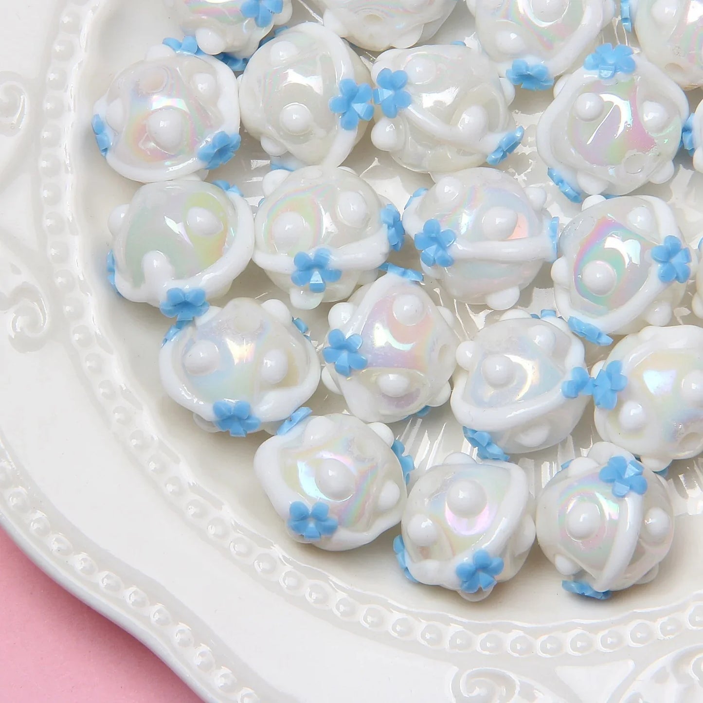 Hand Painted Beads Halloween and Christmas Acrylic Beads