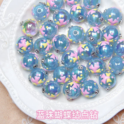 Hand Painted Beads Halloween and Christmas Acrylic Beads
