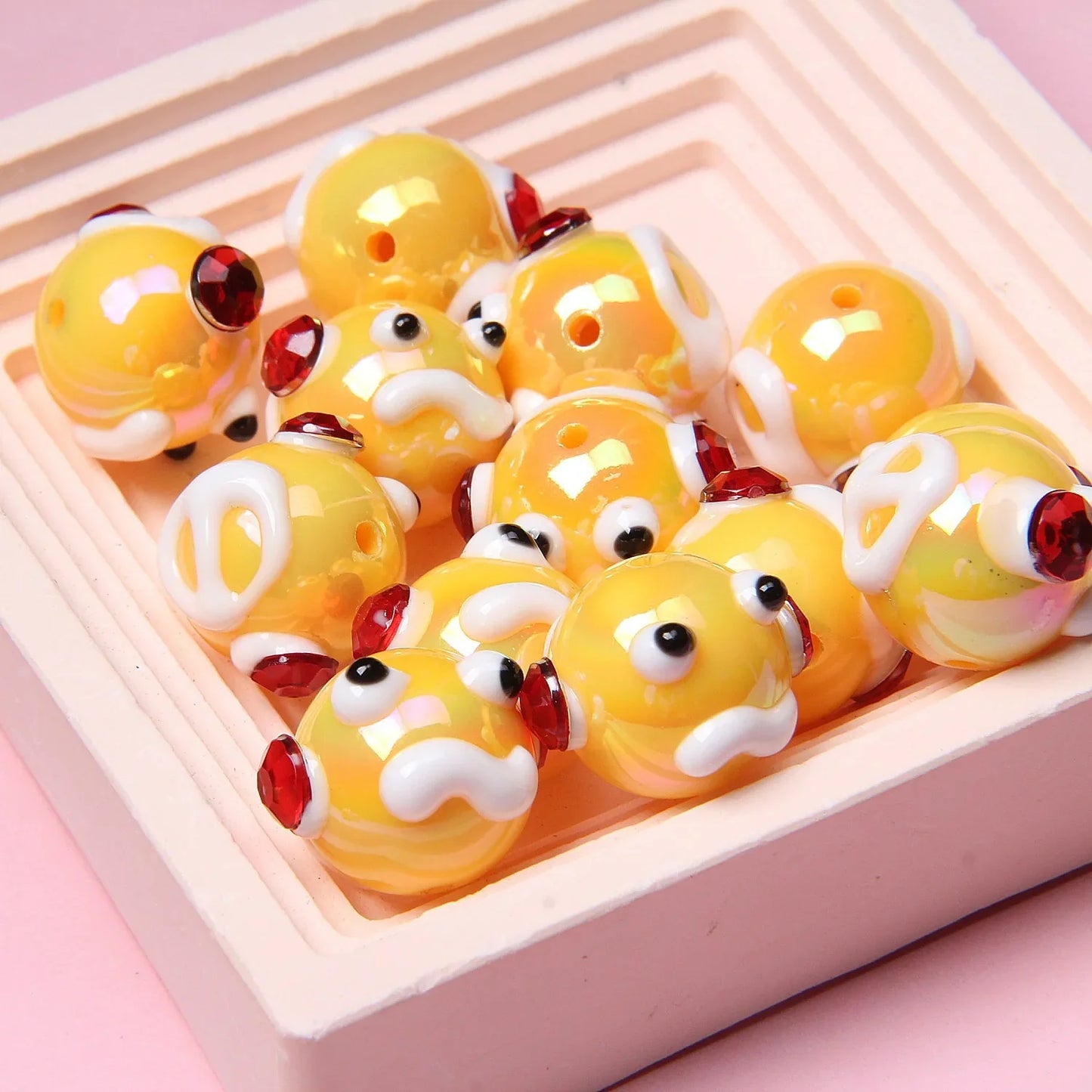 Hand Painted Beads Halloween and Christmas Acrylic Beads