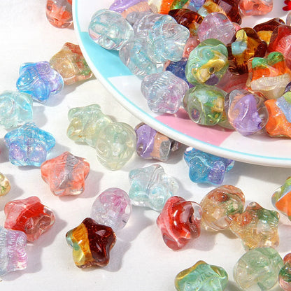 High-end Oil Painting Style Five-pointed Star Acrylic Beads