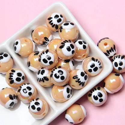 16MM Colorful Bear Hand-painted Beads Acrylic Beads