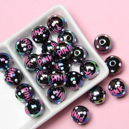 16MM Colorful Bear Hand-painted Beads Acrylic Beads