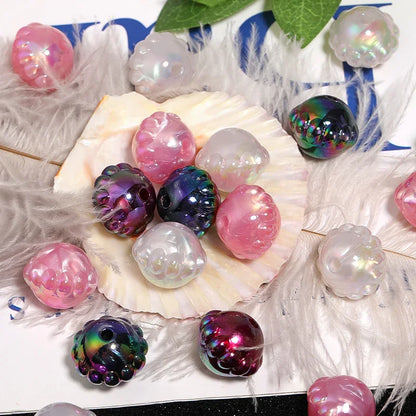 UV Coated Mysterious Planet Beads Acrylic Saturn Beads Loose Beads