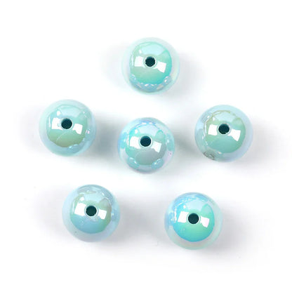UV-plated Solid Color Round Beads 16mm Acrylic Beads