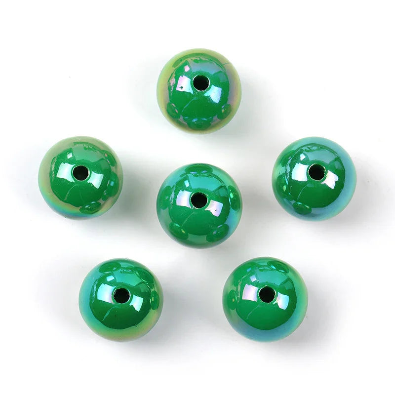 UV-plated Solid Color Round Beads 16mm Acrylic Beads