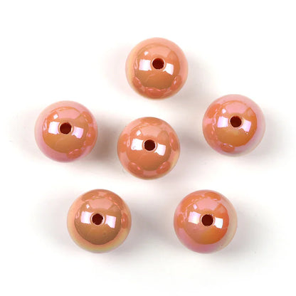 UV-plated Solid Color Round Beads 16mm Acrylic Beads