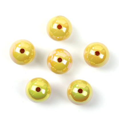 UV-plated Solid Color Round Beads 16mm Acrylic Beads