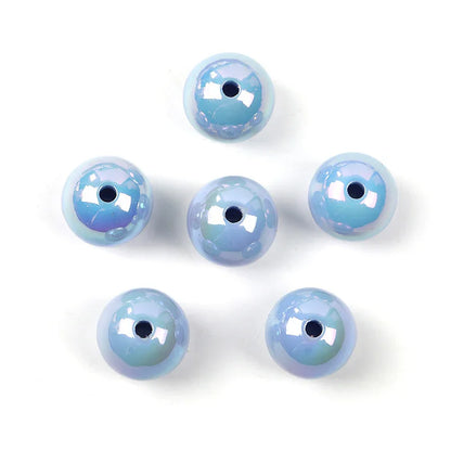 UV-plated Solid Color Round Beads 16mm Acrylic Beads
