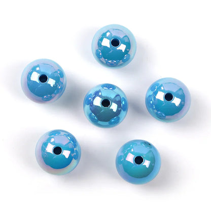 UV-plated Solid Color Round Beads 16mm Acrylic Beads