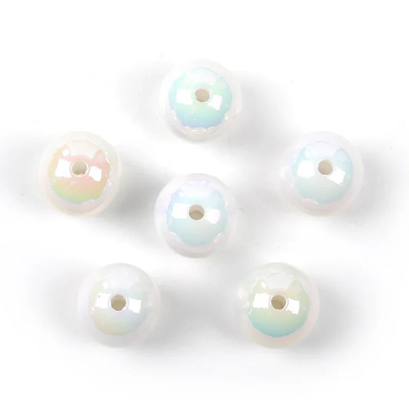 UV-plated Solid Color Round Beads 16mm Acrylic Beads