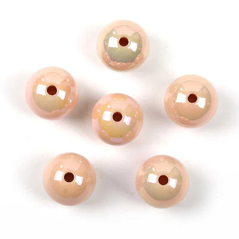 UV-plated Solid Color Round Beads 16mm Acrylic Beads