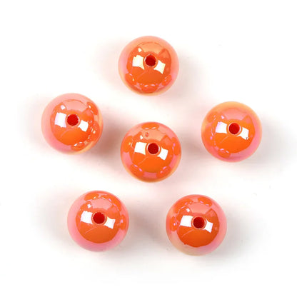 UV-plated Solid Color Round Beads 16mm Acrylic Beads