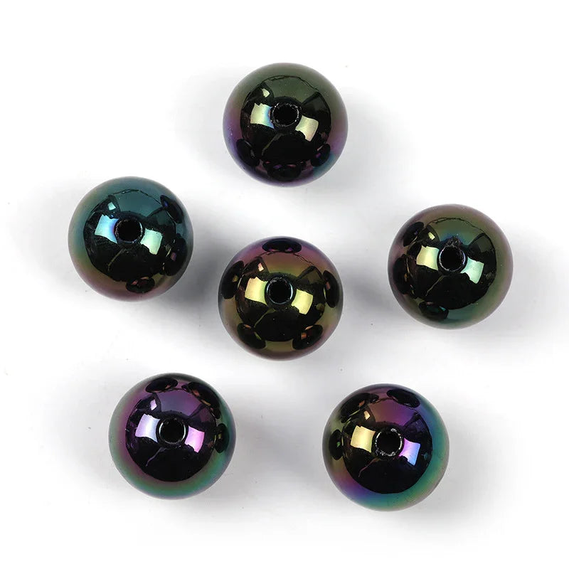 UV-plated Solid Color Round Beads 16mm Acrylic Beads