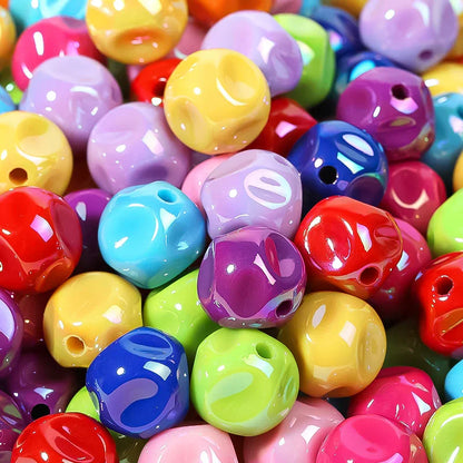16MM Solid Color UV-plated Acrylic Beads Fig Through-hole Beads