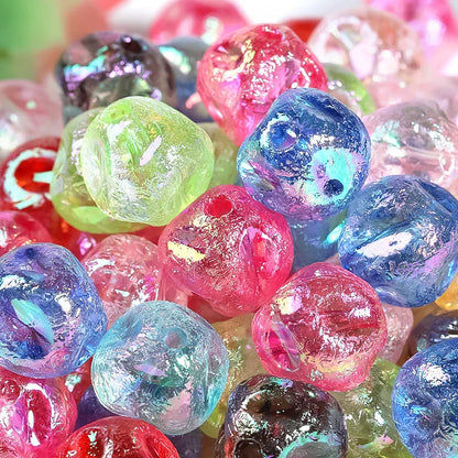 16MM Solid Color UV-plated Acrylic Beads Fig Through-hole Beads