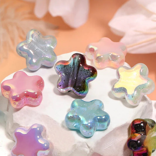 23mm Translucent Sequin Five-pointed Star Beads UV-plated Acrylic Star Beads
