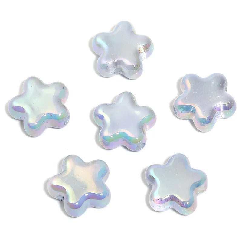 23mm Translucent Sequin Five-pointed Star Beads UV-plated Acrylic Star Beads