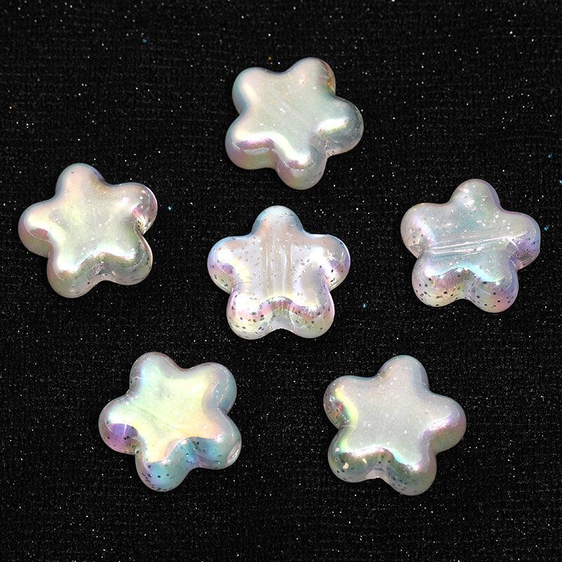 23mm Translucent Sequin Five-pointed Star Beads UV-plated Acrylic Star Beads
