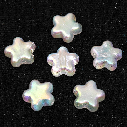 23mm Translucent Sequin Five-pointed Star Beads UV-plated Acrylic Star Beads