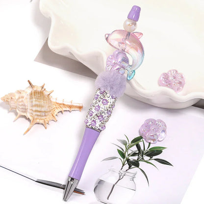 19MM Translucent Sequin Five-petal Flower Beads UV-plated Acrylic Flower Beads