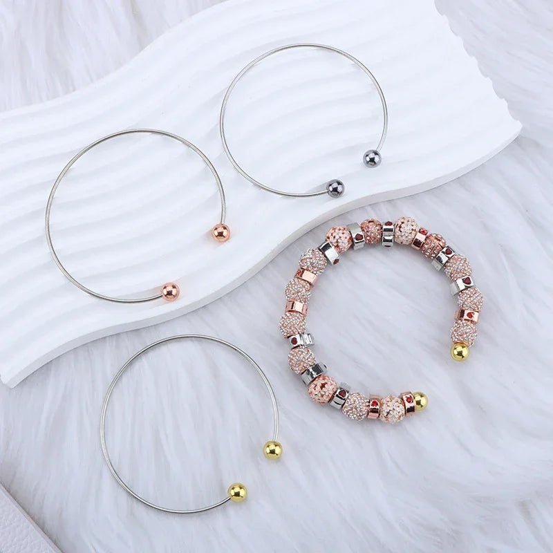 DIY Beaded Bracelets Unlimited Creative Couple Bracelets Beaded Round | DIY Bead Bracelet Keychain & Jewelry Craft Supply