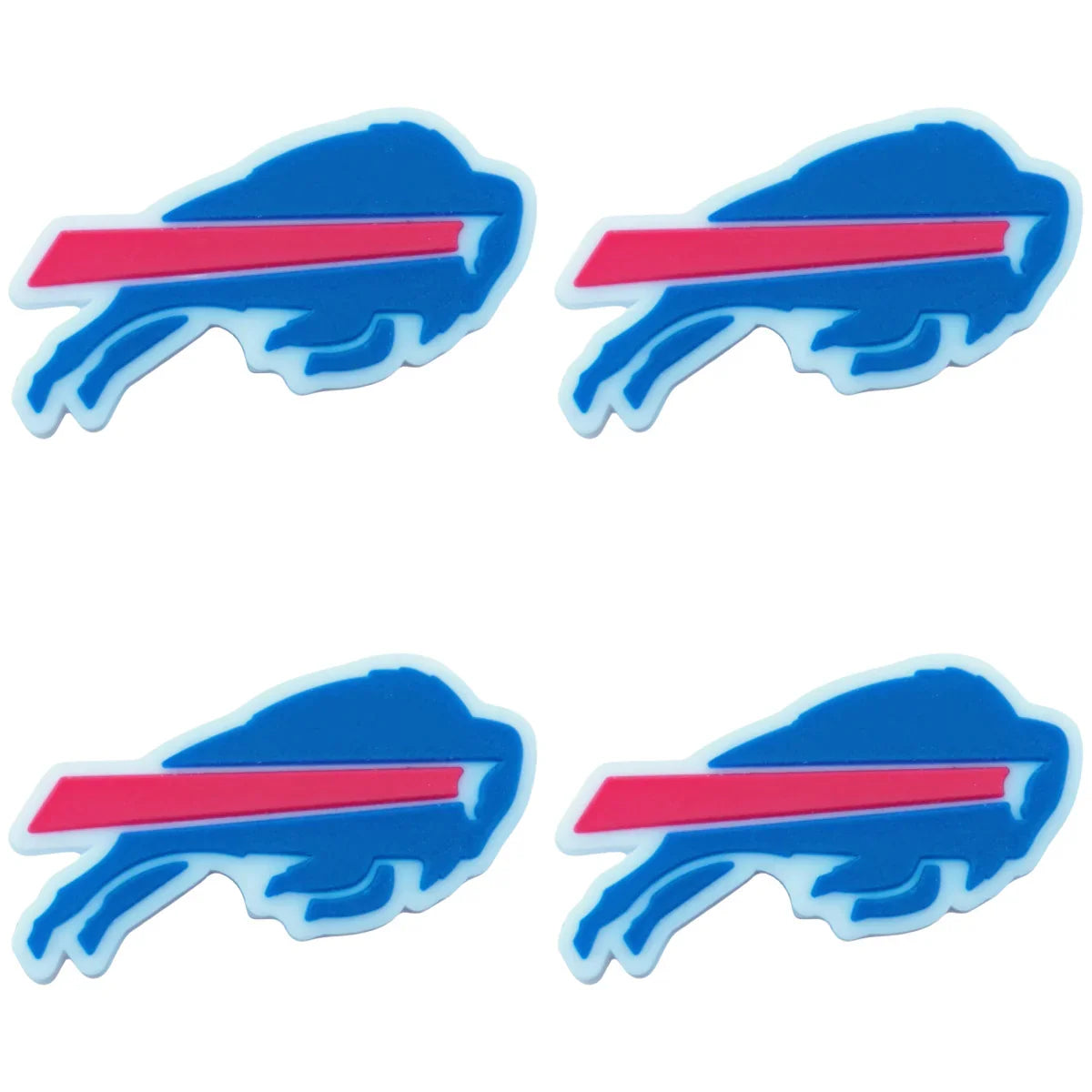 NFL Football Team Buffalo Bill Silicone Beads | DIY Sports Fan Bracelet & Keychain Craft Bead