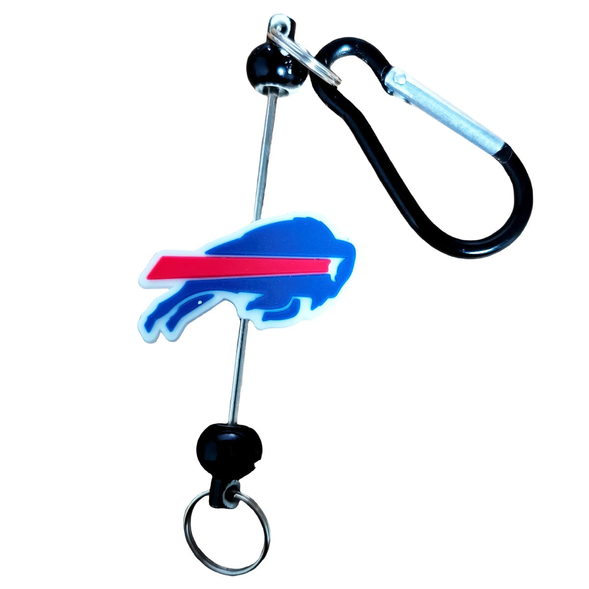 NFL Football Team Buffalo Bill Silicone Beads | DIY Sports Fan Bracelet & Keychain Craft Bead
