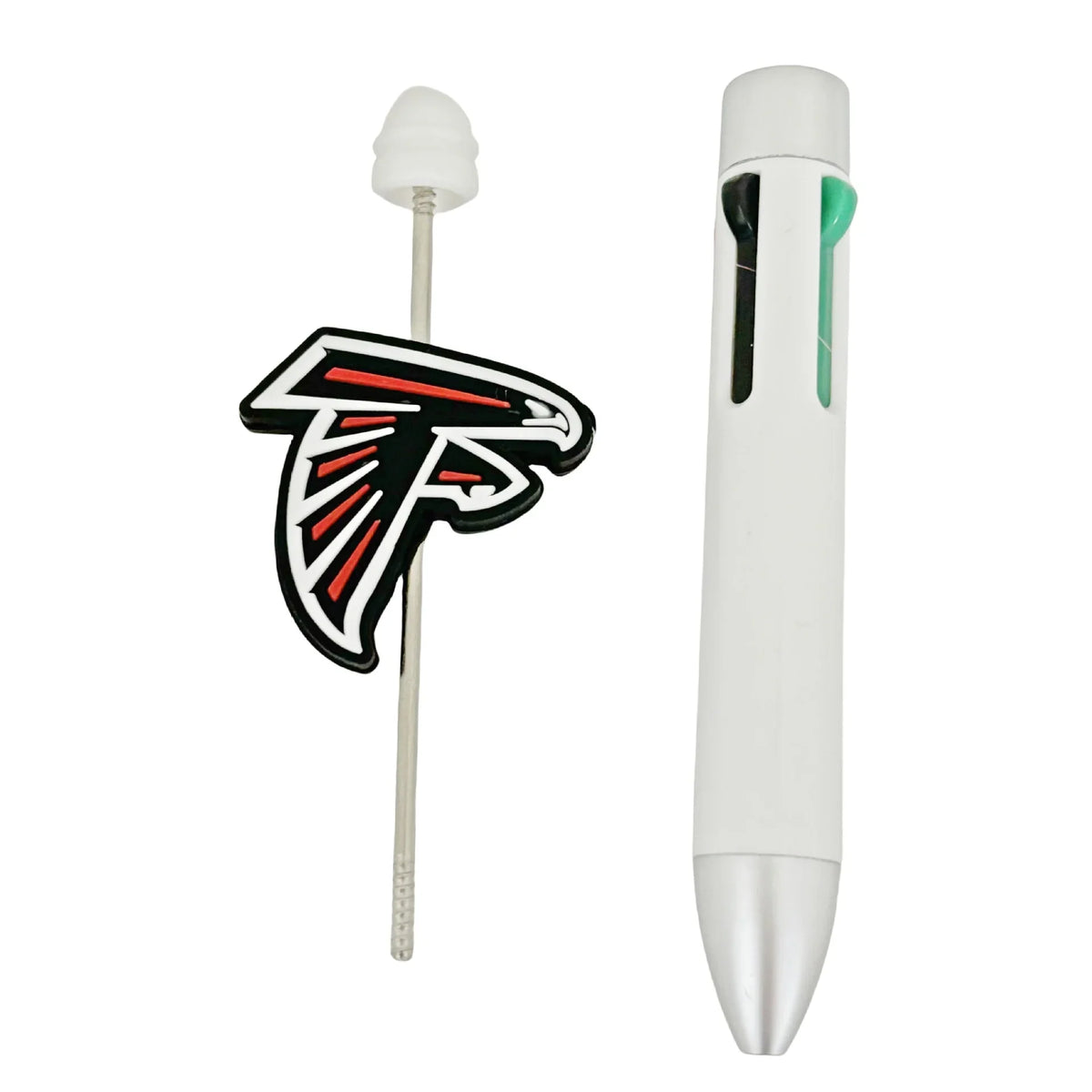 NFL Football Team Falcon Silicone Beads | DIY Sports Fan Bracelet & Keychain Craft Bead