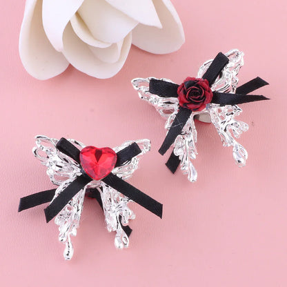 Alloy Lace Bow Butterfly Alloy Beads Straight Hole Beads