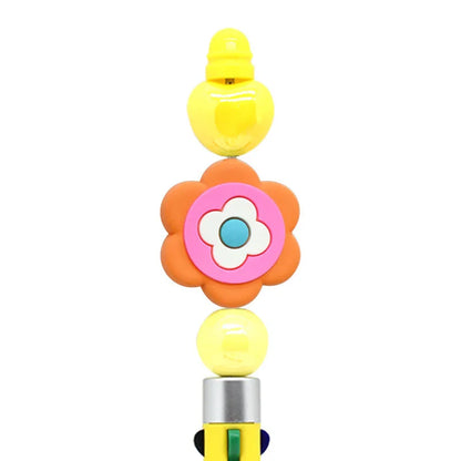 Flower Silicone Focus Beaded Ballpoint Pen Double-Sided Focus Bead (Without Pen)