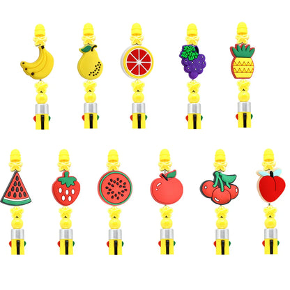 Cartoon Fruit Ballpoint Pen Focus Beads (Without Pen)