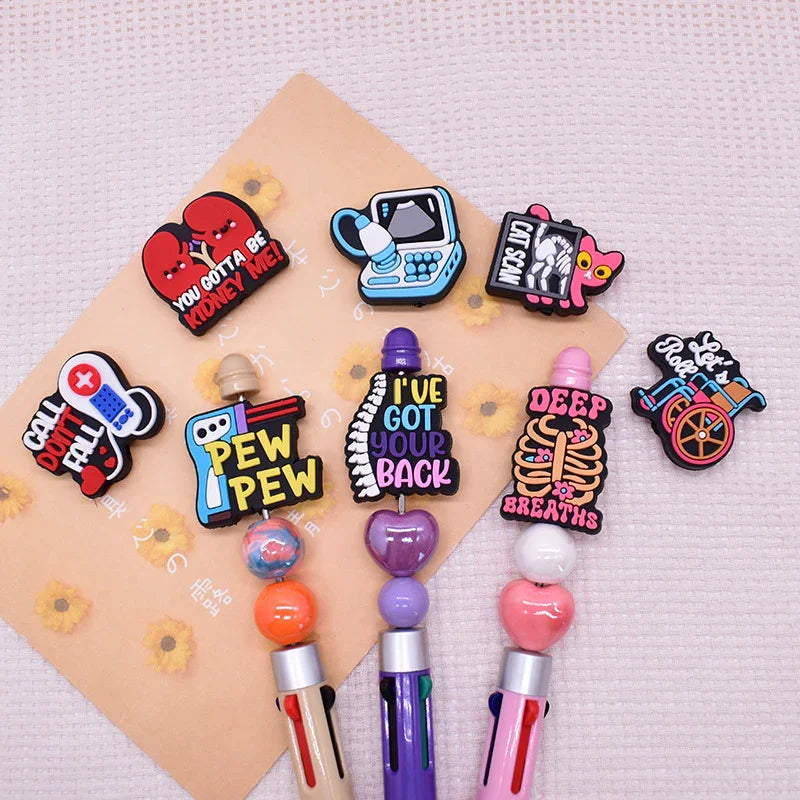 Doctor and Nurse Series Cartoon Silicone Focal Beads - Beadable Cat