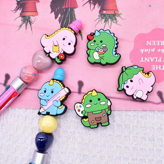 Cute Cartoon Little Dinosaur Silicone Focus Beads