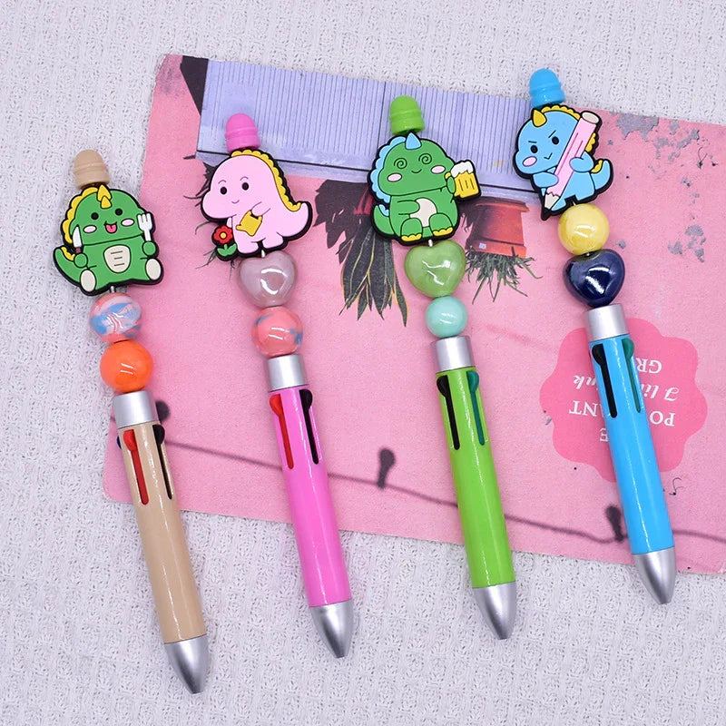 Cute Cartoon Little Dinosaur Silicone Focus Beads | Silicone Focal Bead for DIY Keychain & Pen Wrap