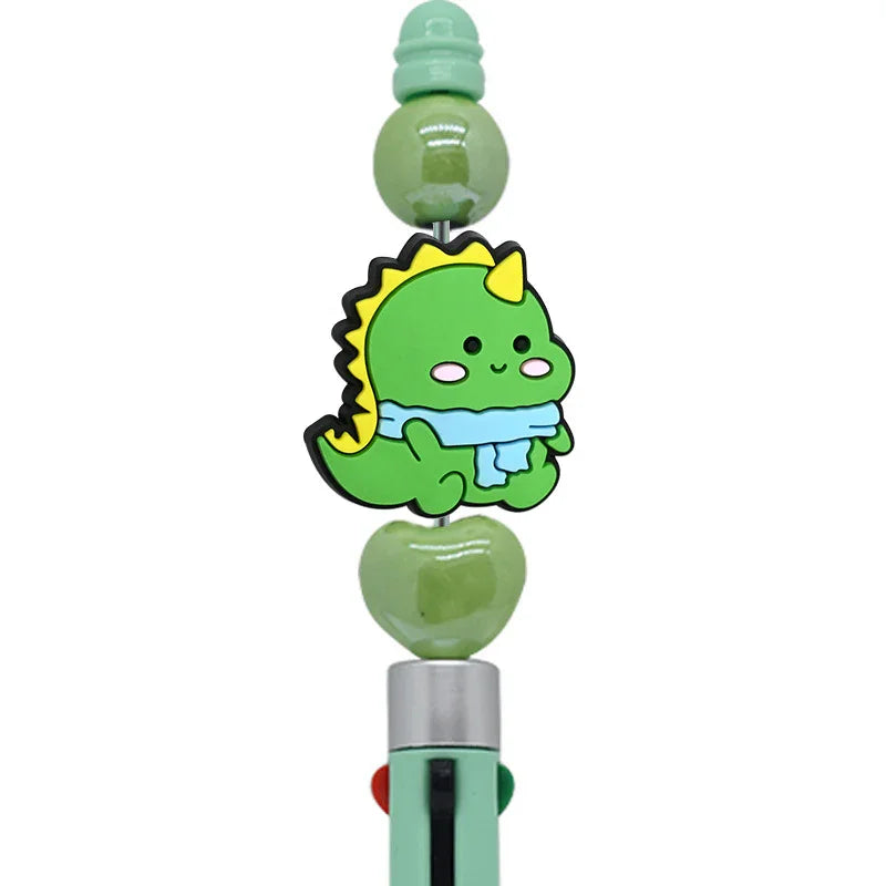 Cute Cartoon Little Dinosaur Silicone Focus Beads | Silicone Focal Bead for DIY Keychain & Pen Wrap