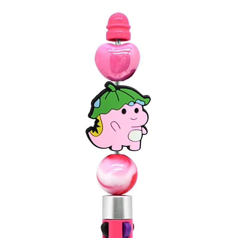 Cute Cartoon Little Dinosaur Silicone Focus Beads | Silicone Focal Bead for DIY Keychain & Pen Wrap